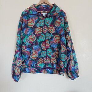 Vintage 90s Colorful Potter Windbreaker Women's Large